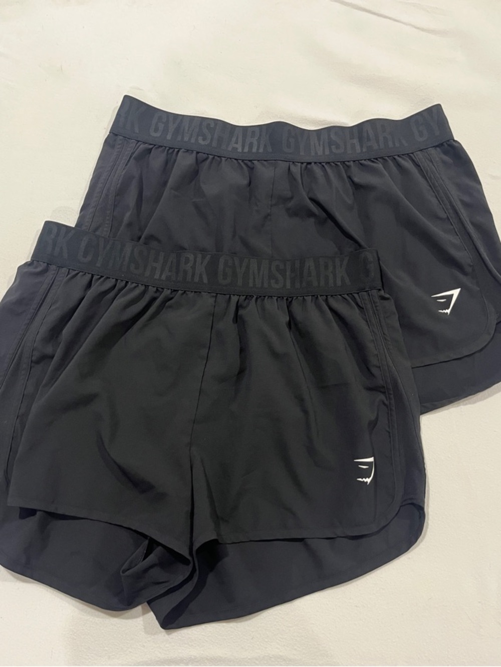 Gymshark Women’s Black Athletic Running Shorts 2 shorts